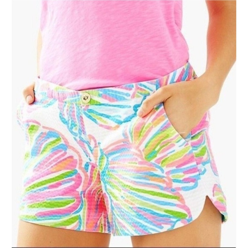 Lilly Pulitzer Shorts Women's Colorful‎ Conch Shell Print Cotton Blend Size 0